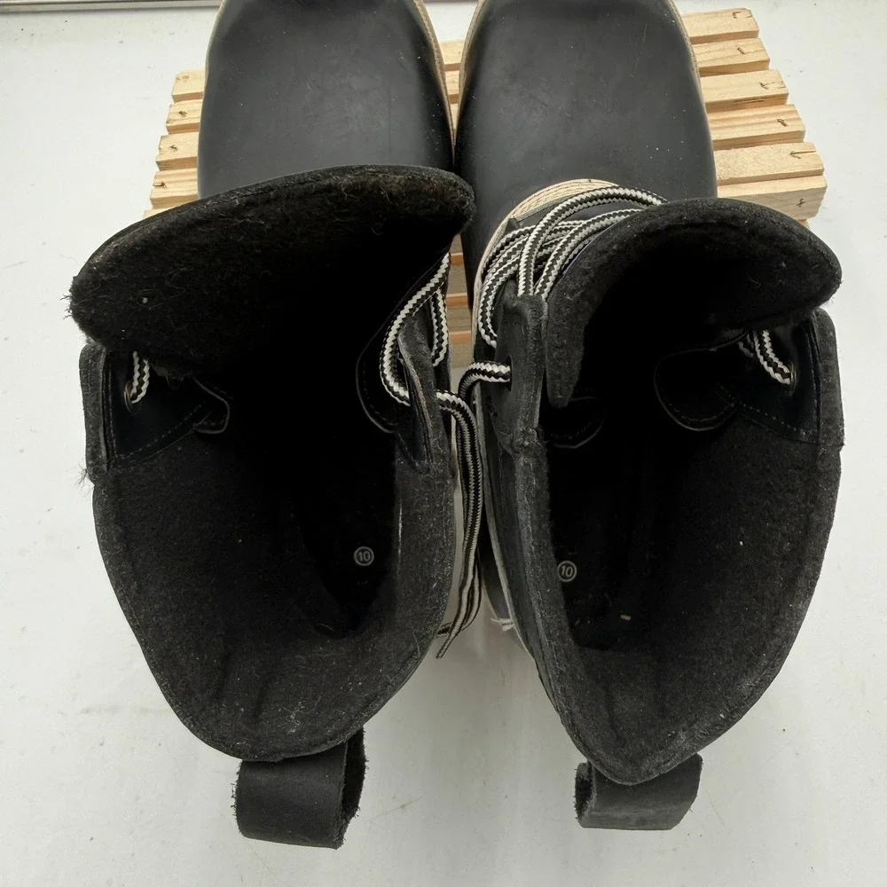 Xtratuf Legacy‎ Lace Waterproof Winter Boots Women's 6 Inch Black Tan Size 10